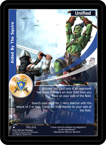 Aided By The Squire (RVL-015) [Ravaged Lands - 1st Edition]