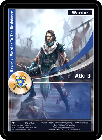 Ravenik, Warrior In The Resistance (RVL-028) [Ravaged Lands - 1st Edition]