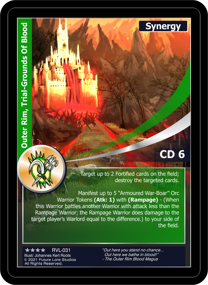 Outer Rim, Trail-Grounds Of Blood (RVL-031) Foil [Ravaged Lands - 1st Edition]