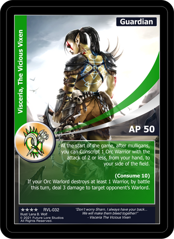 Visceria, The Vicious Vixen (RVL-032) Foil [Ravaged Lands - 1st Edition]