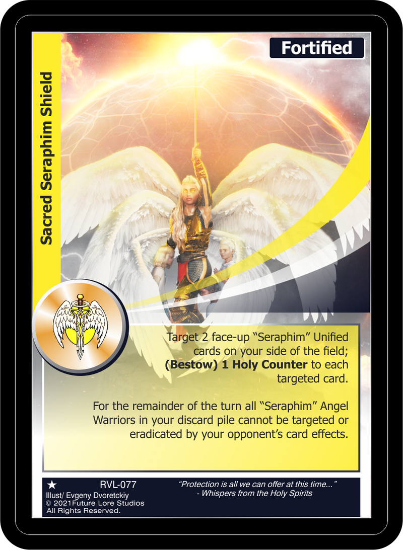 Sacred Seraphim Shield (RVL-077) [Ravaged Lands - 1st Edition]