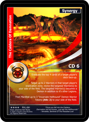 The Caldera Of Damnation (RVL-091) Foil [Ravaged Lands - 1st Edition]