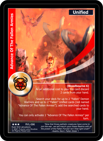 Advance Of The Fallen Armies (RVL-096) [Ravaged Lands - 1st Edition]