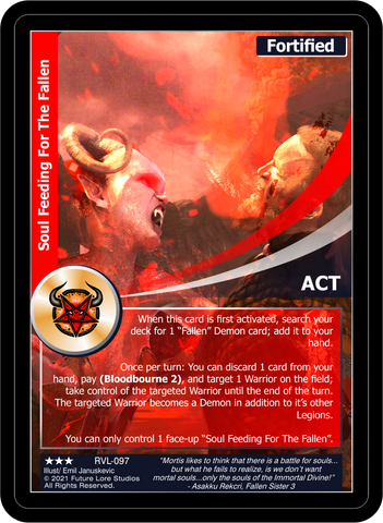 Soul Feeding For The Fallen (RVL-097) [Ravaged Lands - 1st Edition]