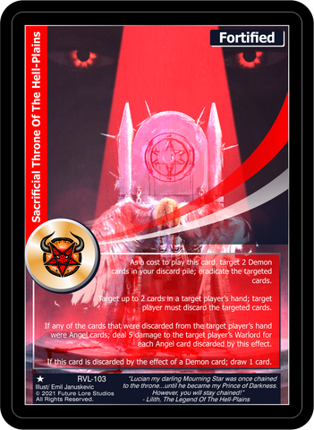 Sacrificial Throne Of The Hell-Plains (RVL-103) [Ravaged Lands - 1st Edition]