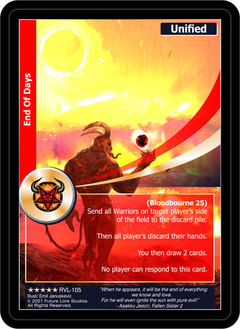 End Of Days (RVL-105) Foil [Ravaged Lands - 1st Edition]