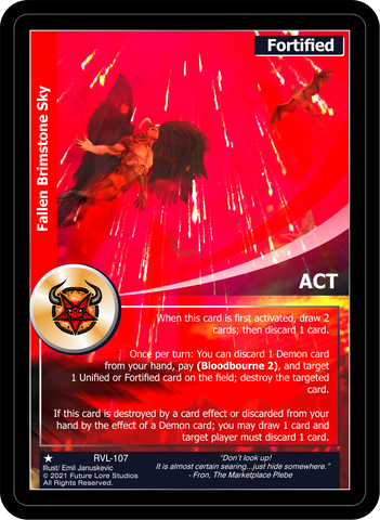 Fallen Brimstone Sky (RVL-107) [Ravaged Lands - 1st Edition]