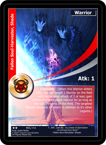 Fallen Soul-Harvester, Shade (RVL-114) [Ravaged Lands - 1st Edition]