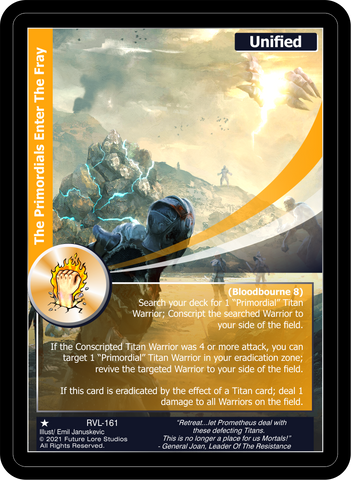 The Primordials Enter The Fray (RVL-161) [Ravaged Lands - 1st Edition]