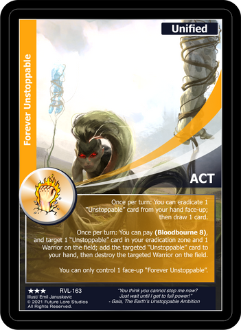 Forever Unstoppable (RVL-163) [Ravaged Lands - 1st Edition]