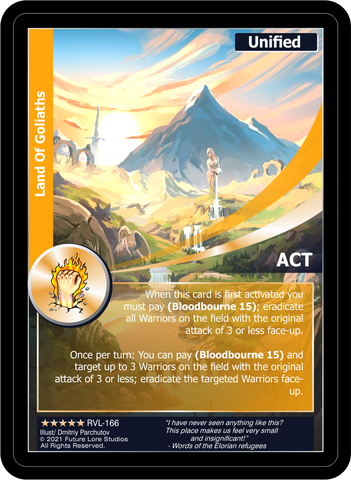 Land Of Goliaths (RVL-166) Foil [Ravaged Lands - 1st Edition]