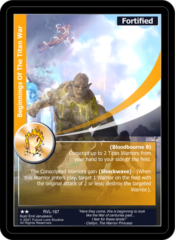 Beginnings Of The Titan War (RVL-167) [Ravaged Lands - 1st Edition]