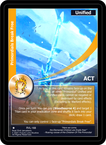 Primordials Break Free (RVL-168) [Ravaged Lands - 1st Edition]