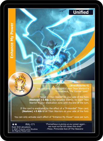 Enhance My Power (RVL-171) [Ravaged Lands - 1st Edition]