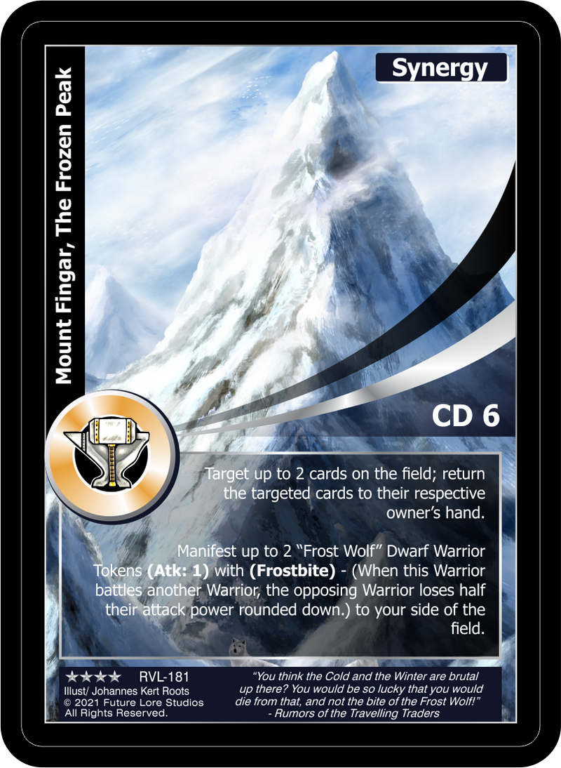 Mount Fingar, The Frozen Peak (RVL-181) Foil [Ravaged Lands - 1st Edition]