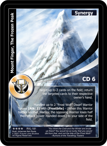Mount Fingar, The Frozen Peak (RVL-181) Foil [Ravaged Lands - 1st Edition]