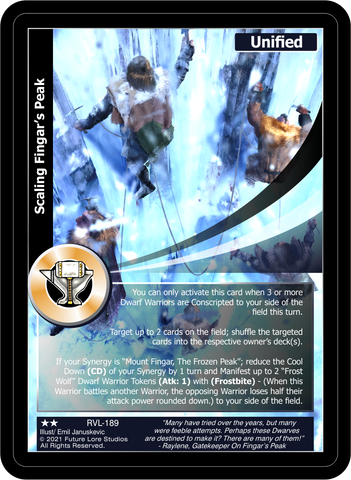 Scaling Fingar's Peak (RVL-189) [Ravaged Lands - 1st Edition]