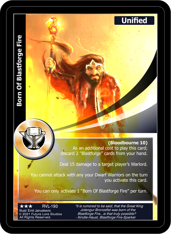 Born Of Blastforge Fire (RVL-193) [Ravaged Lands - 1st Edition]