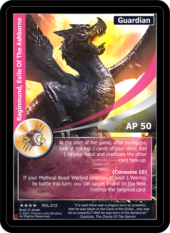 Raginmund, Exile Of The Ashborne (RVL-212) Foil [Ravaged Lands - 1st Edition]