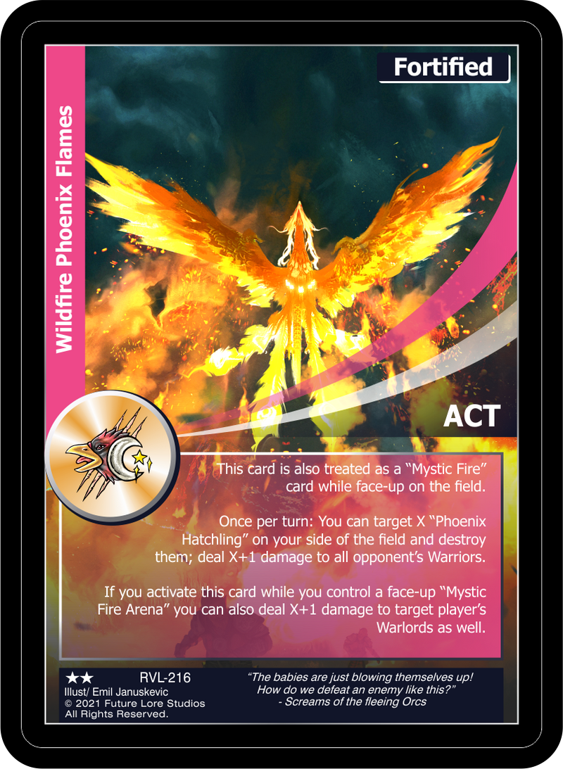 Wildfire Phoenix Flames (RVL-216) [Ravaged Lands - 1st Edition]