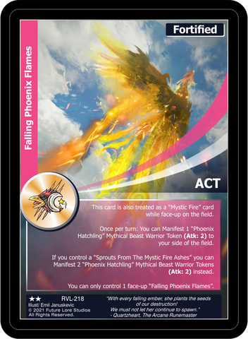 Falling Phoenix Flames (RVL-218) [Ravaged Lands - 1st Edition]