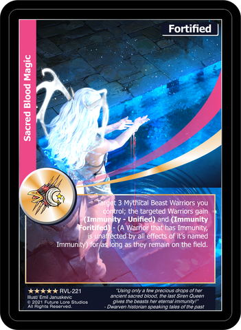 Sacred Blood Magic (RVL-221) Foil [Ravaged Lands - 1st Edition]