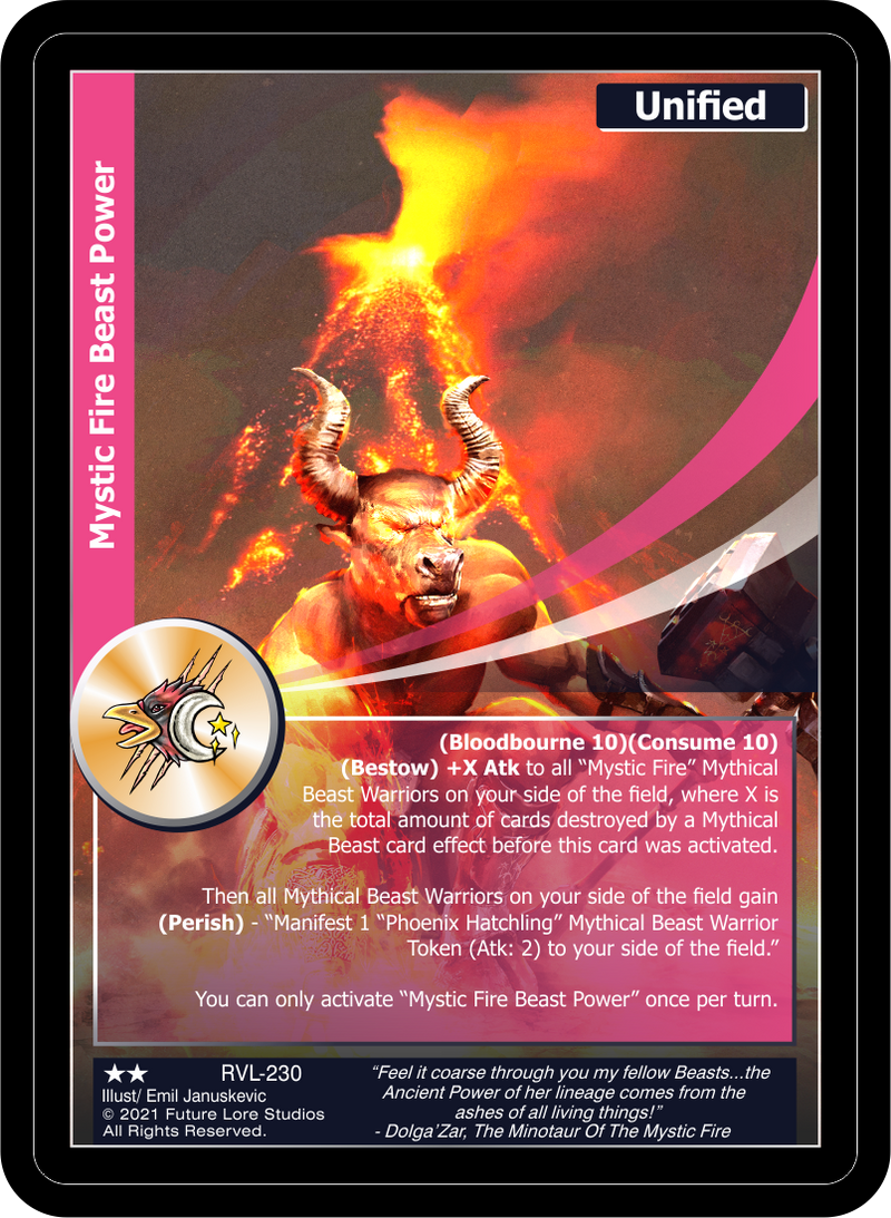 Mystic Fire Beast Power (RVL-230) [Ravaged Lands - 1st Edition]