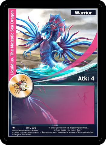 Liquidius, The Majestic Sea Dragon (RVL-236) [Ravaged Lands - 1st Edition]