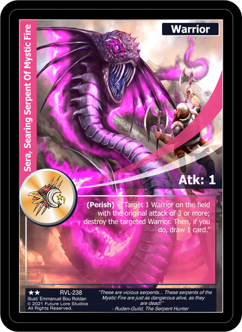 Sera, Searing Serpent Of Mystic Fire (RVL-238) [Ravaged Lands - 1st Edition]