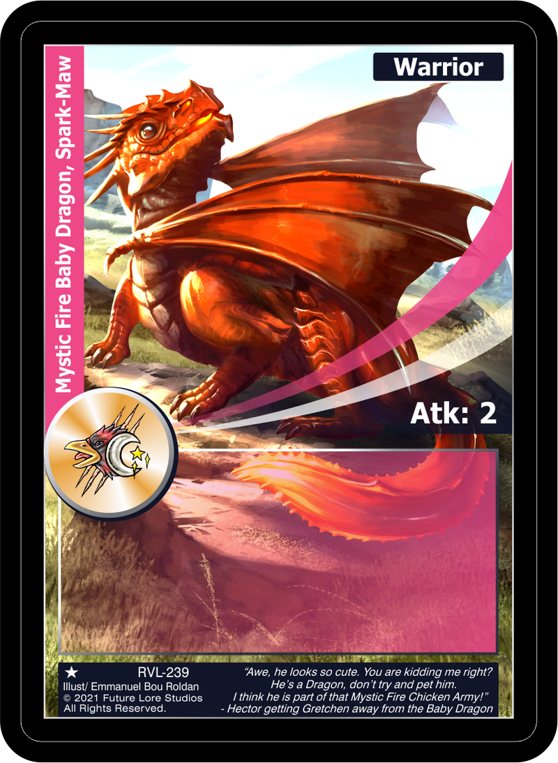 Mystic Fire Baby Dragon, Spark-Maw (RVL-239) [Ravaged Lands - 1st Edition]
