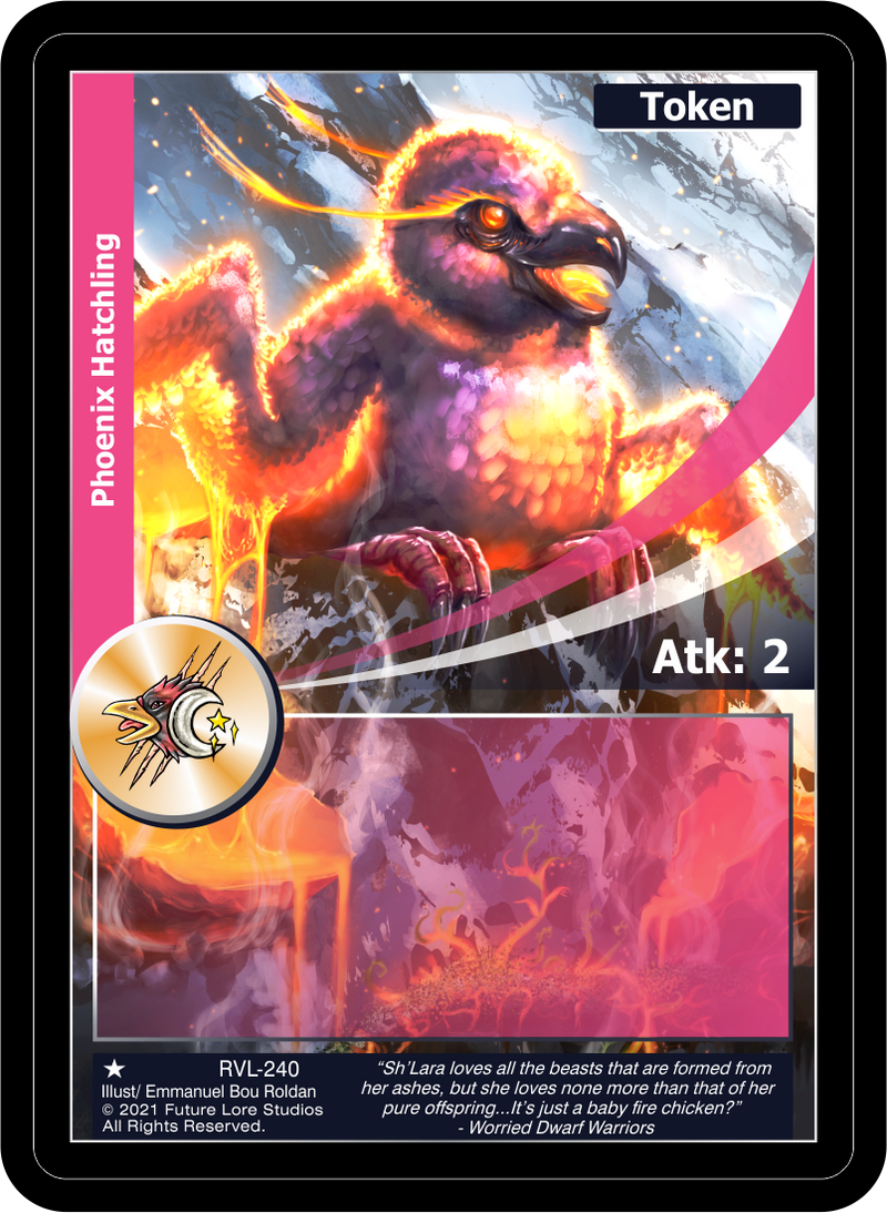 Phoenix Hatchling (RVL-240) Token [Ravaged Lands - 1st Edition]