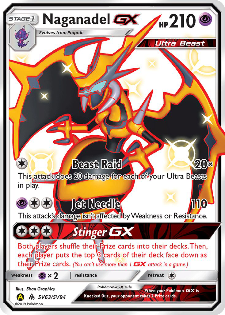 Naganadel GX (SV63/SV94) [Sun & Moon: Hidden Fates - Shiny Vault]