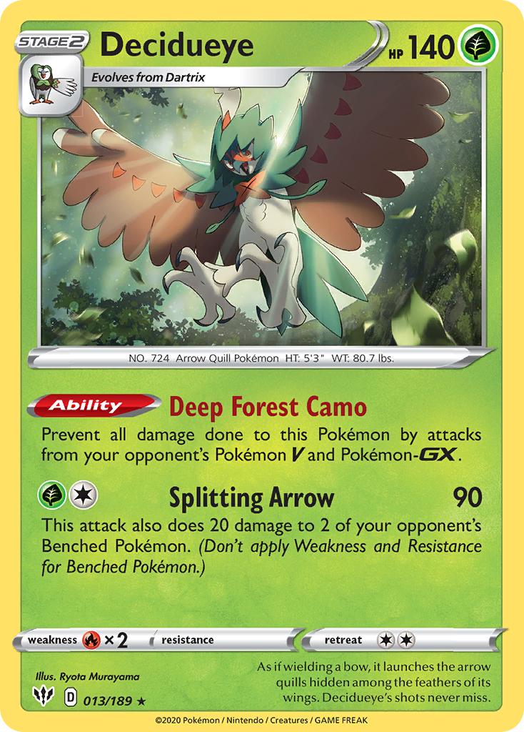 Decidueye (013/189) [Sword & Shield: Darkness Ablaze]